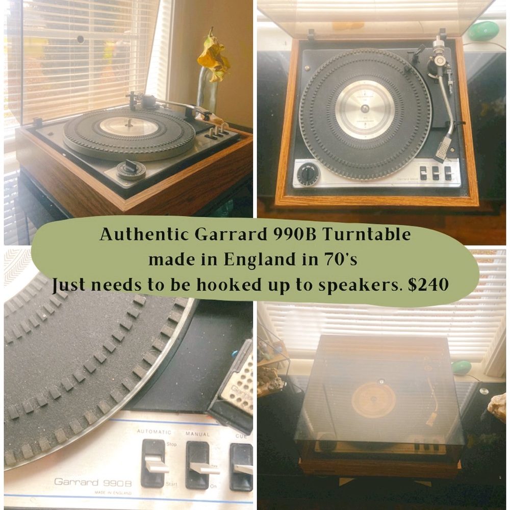 Authentic 1970s Garrard Turntable. Made in England